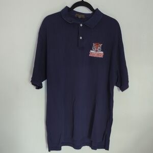Cross Creek Navy Blue Auburn Tigers Polo Shirt 100% Cotton Men's Size XL